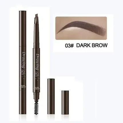 Double Ended Eyebrow Pencil Waterproof Long Lasting Eyebrow Enhancers Eye Makeup Cosmetic Tools with Brush Brow Extension Pencil