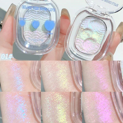 Chameleon Glitter Eyeshadow Highlighter Mashed potato High Gloss Shiny Crystal Brightening Bronzer Highlight Makeup Waterproof