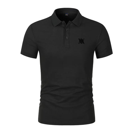 Men's anti-pilling polo shirt with flip collar, casual business fashion, slim fit polo shirt, new for summer 2026