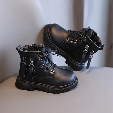 2025 Spring Autumn Winter Ankle Boots Light Girl Platform Shoes Burgundy Beige Black Boys Short Boots Super Cozy Shoes