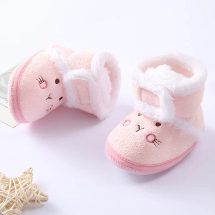 Infant Toddler Baby First Walkers Winter Thick Warm Newborn Shoes For Girls Boys Soft Fashion Bear Baby Boy Girl Shoes 0-9Month