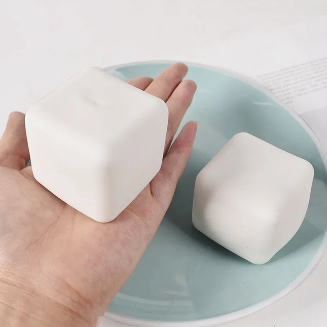 Cute Tofu Stress Balls Sensory Toys Stress Relief Fidget Toys Squishy Dough Ball Gifts for Adults Children Best Gift