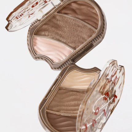 Matte Highlighter Contouring Palette Bronzer Makeup Grey Brown Shading Eye Nose Contour Natural Brighten Face Highlighter Powder
