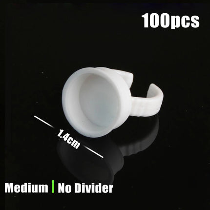100/1000PCS Microblading Pigment Glue Rings Tattoo Ink Holder S/M/L Eyebrow Makeup Accessories Eyelash Extension Glue Cups