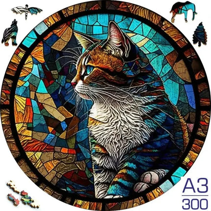 Sunflower Butterfly Jigsaw Wood Puzzle, Difficult To Play Irregular Animal Fragment Puzzle, for Adults Relieve Stress  Gift