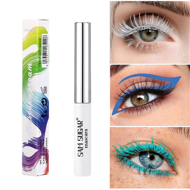 5D Colorful Eyelash Mascara Waterproof Non-smudging Christmas Stage Makeup Blue Red Green Eyelashes Extension Curling Mascara