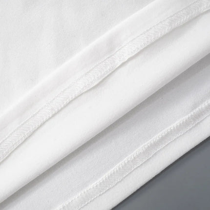 2024 Women's Summer Ins Style New Shrink Pleated One-Shoulder Crop Top Backless Twist Tie Asymmetric T-Shirt Casual Top