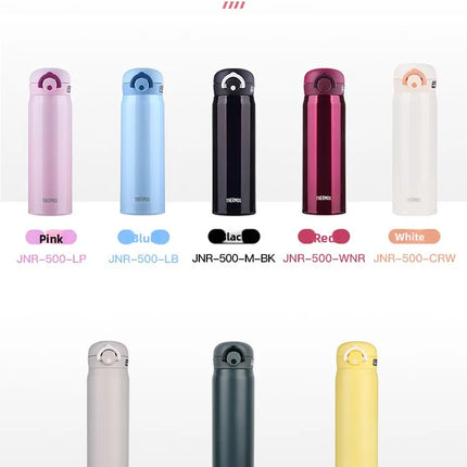 THERMOS Water Bottle 500ml Children Stainless Steel Vacuum Flask Thermal Mug, 6-12H Hot & Cold, Leakproof Coffee Mug for Hiking