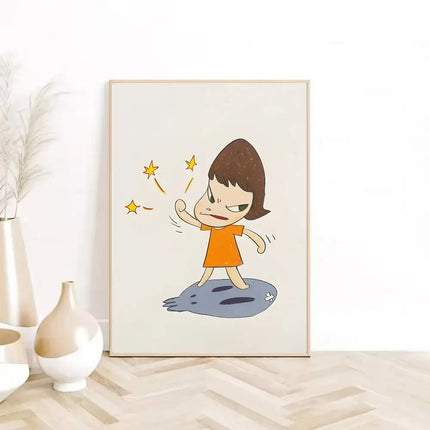 Y-Yoshitomo Nara Art Lovely melancholy Poster  HD sticky wall waterproof home living room bedroom Dorm bar aesthetic decoration