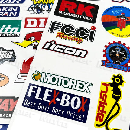 Motorcycle Stickers Racing Sponsor Logo Decor Helmet Fuel Tank Body Side Strips Decals Waterproof For Honda Suzuki BMW Yamaha