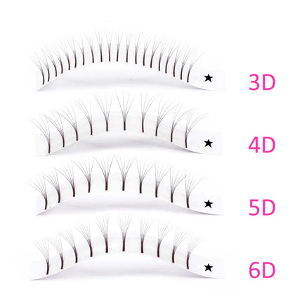 Abonnie Russian Volume Eyelash Extensions Eyelash Bouquets Volume Long Stem Soft Matte Black Premade Extension