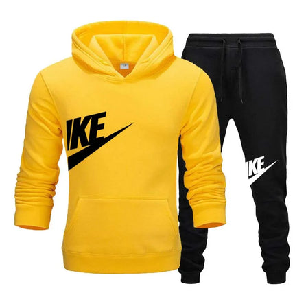 Fashion Outdoor Jogging 2-Piece Set For Men, New Autumn Winter Hooded Sweatshirt And Long Pants Casual Sportswear