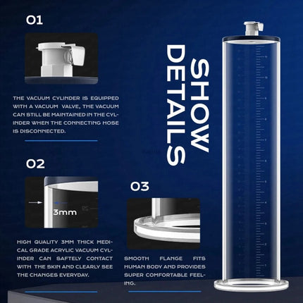 Acrylic Penis Pump Dick Trainer Penis Enlarger Male Spa Penis Enlargement Penis Pump Cock Extender For Men Glans Adults Sex Toy
