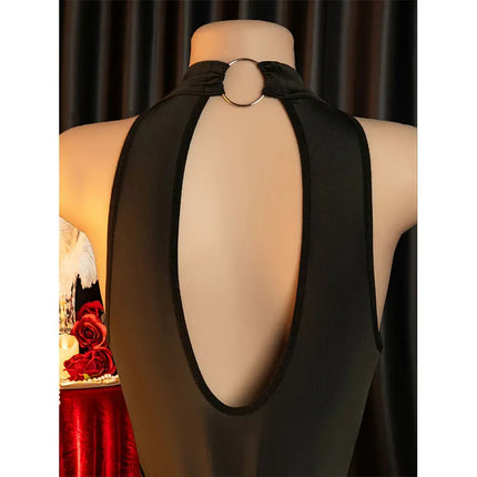 Exotic Bikini Style Bodysuit Sex Play Lingerie Crotchless Adult Sexy Costume  woman Body Suit Ultra Deep V Bra daring lencerias
