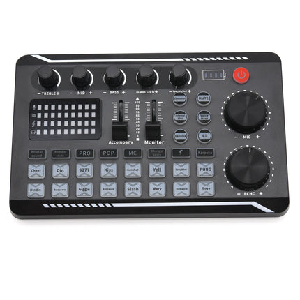 F998 Sound Card Microphone Sound Mixer Sound Card Audio Mixing Console Amplifier Live Music Mixer Amplifier Dj Equipment