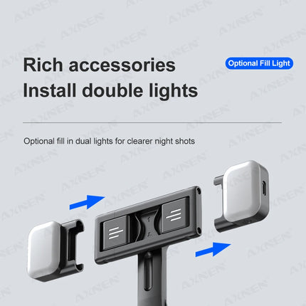 AXNEN P02 360 Rotation Follow-up Gimbal Stabilizer Monopod Desktop Tracking Gimbal with Remote for Phone Live Photography