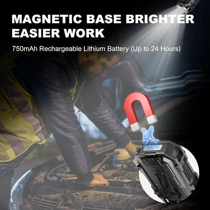 Super Bright LED Flashlight USB Rechargeable Pocket Torch with Clip & Magnetic Base Mini Keychain EDC Light for Outdoor Camping