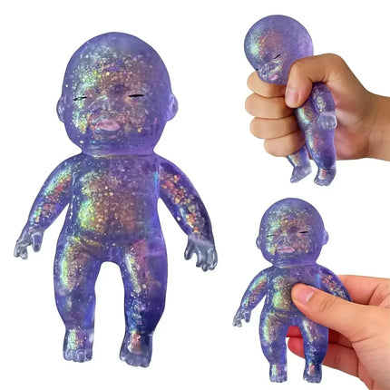 Soft Shiny Silicone Squish Toy Stretchy Slow Rebound Hand Toy Daily Mood Calming Plaything Ideal Party Present for All People