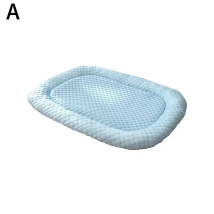 Ice Silk Cooling Dog Bed, Summer Pet Cushion Sleep Nest, Breathable Cool Mat Portable Pet Kennel for Small Medium Large Dog Cat