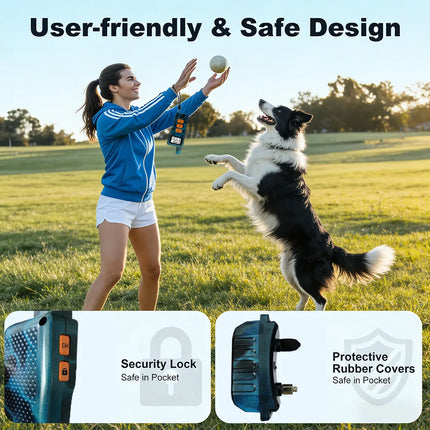 1000M Dog Training Collar ,Universal Dog Bark Collar,Waterproof Rechargeable ,Dog Shock Collar with Remote and Auto Modes Collar