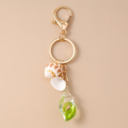 Fashion Summer Beach Shell Keychain Women Girls Conch Key Ring Pendants for Handbag DIY Handmade Jewelry Gifts