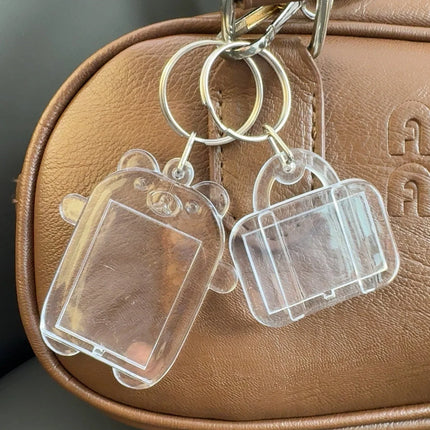 5/30Pcs Transparent Acrylic Keychains Lovely Blank Photo Frame DIY Pendant Fashion Versatile Keychains Couple Anniversary Gift