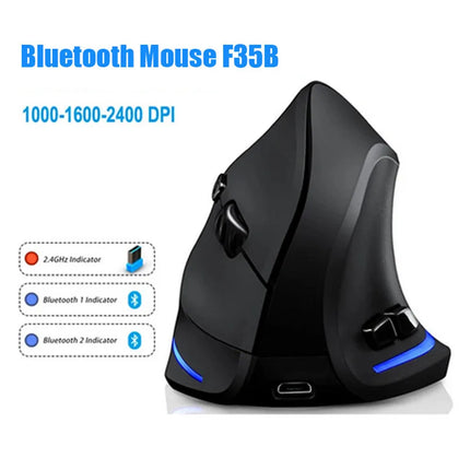 Lefon 2.4G Ergonomic Mouse Vertical Wireless Mouse Rechargeable Gaming Mice for PC Laptop MacOS Office F35C/F35B/F35 버티컬 마