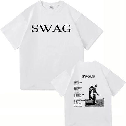 Justin Bieber SWAG T-Shirt 2025 New Album Men/Women Clothing Harajuku High Quality Clothes for Lover Vintage Cotton T-Shirts