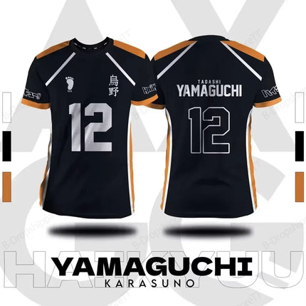 Jersey Haikyuu Fukurodani Hinata Anime 3D Print T-shirt Men Women Fashion Plus Size Short Sleeve Tops Tees Sports Tshirt Kids