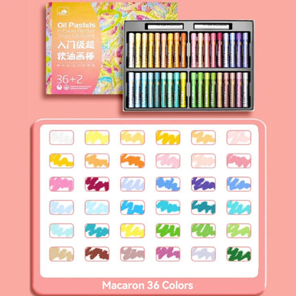 Beginners Soft Oil Pastel for Drawing Coloring Blending Pigment Crayons Chalk 16/24/36/48 Colors Painting School Art Supplies