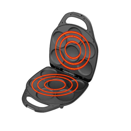 New pancake machine, cake machine, waffle omelette household 6-hole hamburger sandwich breakfast machine