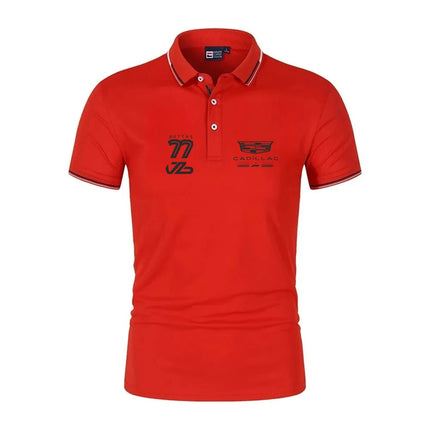 Cadillac Logo Men's Polo, Summer Short-sleeved, Casual Men's Polo T-shirt, New Fashion Men's Top