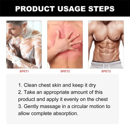 men's breast contour tightening and smooth care liquid，muscle massage essence