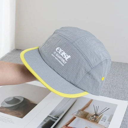 Retro Japanese Style Hip-hop Hats 5 Panel Thin Flat Brimmed Baseball Cap Quick-drying Breathable Sunscreen Hat Unisex