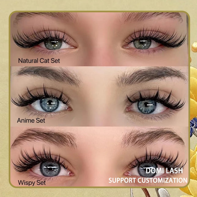 Domi Lash Camellia UJ UB UC UD Curl Individual Lashes 0.05 0.07 Eyelash Extensions Upgrade Premium Soft Camellia Lashes