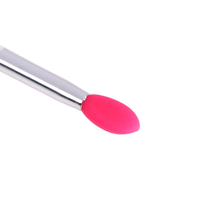 1PCS Small Makeup Brushes Lipstick Applicator Brushes With Anti-lost Cover For Lip Care Makeup Use Silicone Lip Brush