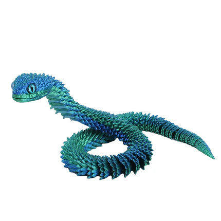 3D Printed Snake Rotatable Joints Snake Figurines Home Office Desktop Crafts Ornament Creative Home Garden Landscape Kids Gift