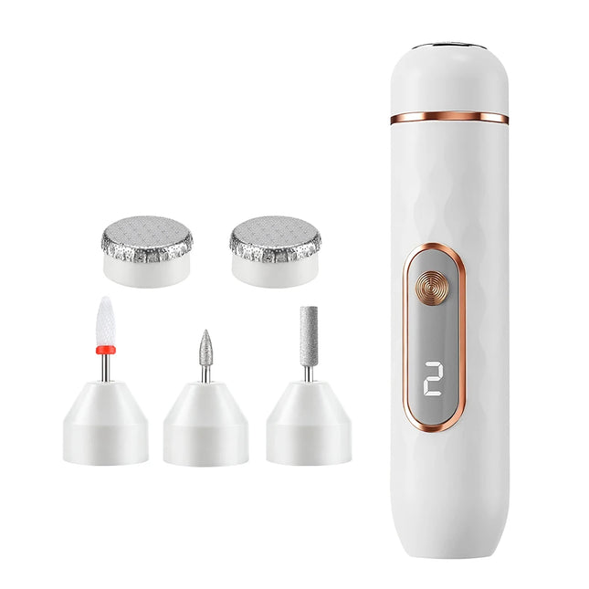 Electric Nail Foot File 2-in-1 Hand Foot Care Tool with Replaceable Grinding Heads Portable Callus Remover for Nail And Toenail