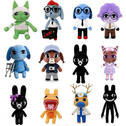 #**8Horror Animal Hospital Plush Toy Blue Dog Soft Stuffed Cartoon Doll Collectible For Adult Fans Home Decoration Cuddly Gif