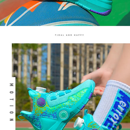 Children Basketball Shoes Original Design 2024 New Indoor Field Training Sports Shoes Comfortable Boy Basketball Shoes for Kids