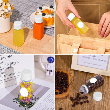 120-500ml Plastic Juice Bottles Long-Lasting, Spill-Proof, Milk Tea - Easy Cleaning and Refilling Clear Water Bottle Portable ﻿