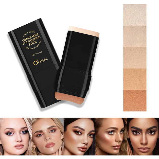 Eraser Contour Foundation Stick: moisturizing, light, long-lasting, waterproof, breathable concealer, natural, pliable liquid foundation