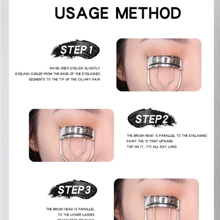 MACKANDY Waterproof 3D Lengthening Mascara Black Eyelash Extension Eye Lashs Brush Long-Wearing Silk Mascara Cosmetics Gift