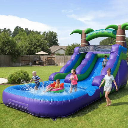 Commercial backyard inflatable water slide for kids bounce house inflatable water climbing slide kids playground