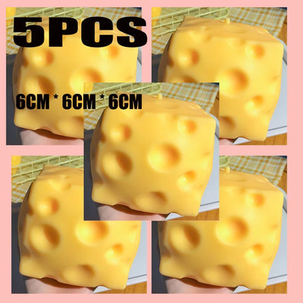 1-5PCS Jumbo Cheese Cube Stress Ball Shapeable Squeeze Decor Non-Bounce ASMR Sensory Anti-Stress Relief Gadget Gifts 6/7/10/12CM
