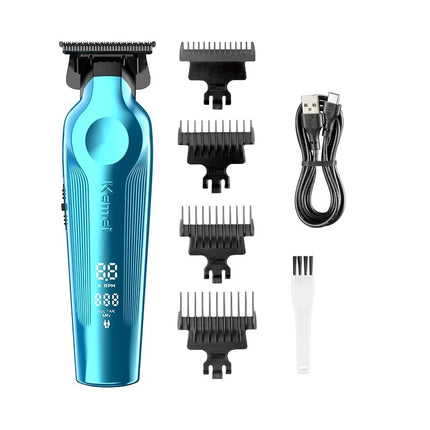 Kemei 2299 Professional Cordless Hair Trimmer Zero Gapped Rechargeable Hair Clippers Barber Electric Finish Hair Cutting Machine