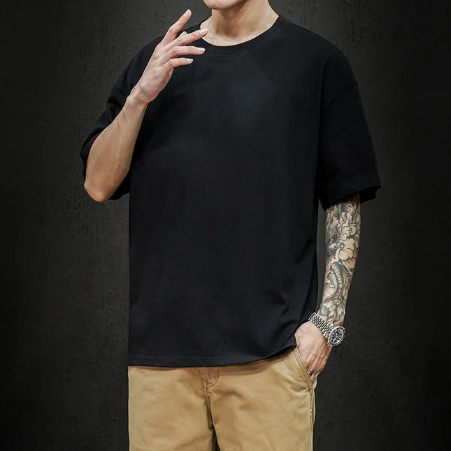 LEGIBLE 2025 Summer Men's T Shirt Casual Loose Cotton Short Sleeve T-Shirt Mens Top Tee shirt Men