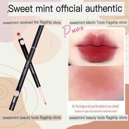 SWEET MINT Artist Lipliner Outline Lip Shape Lasting Color Pen With Brush Novice Lipstick Matte