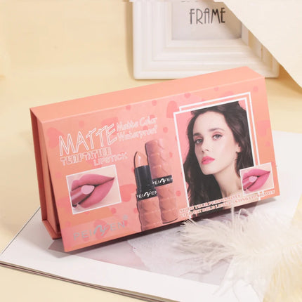 Matte Lipstick Set 6 Colors Velvet Smooth Nude Lip Stick, Long Lasting Moisturizing and Waterproof Non-Stick Cosmetic Gifts