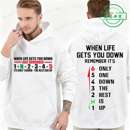 Men's Hoodie Casual Sports Hoodie 1 Down 6 Up Motorcycle Print Men/Women Plus Size Pullover Fashion Sweatshirt Long-Sleeve Tops